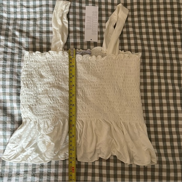 White Smocked Ruffle Top - Picture 7 of 7